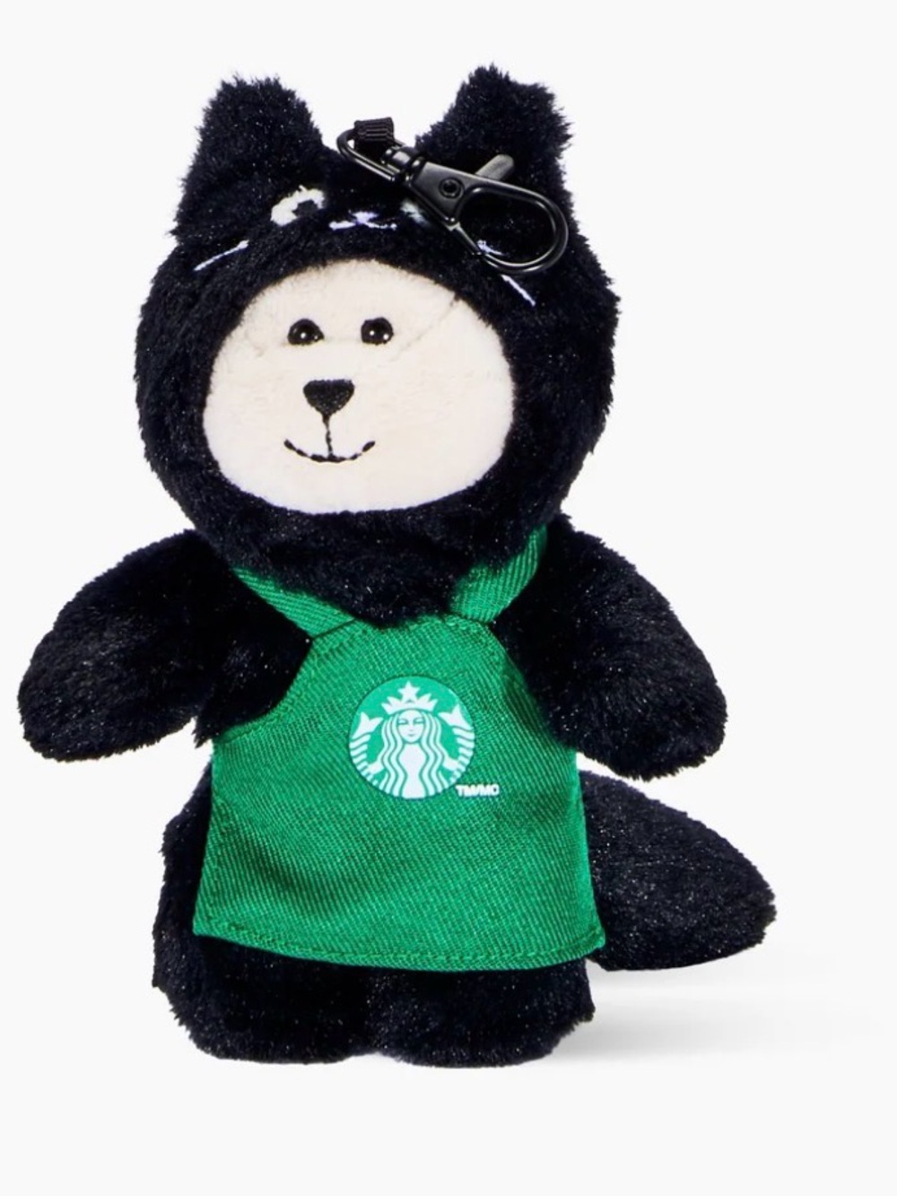 Starbucks Bearista Black Cat Plush Keychain